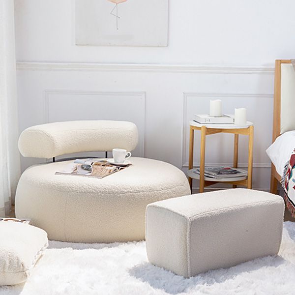 Contemporary Fixed Back Lounge Chair Bedroom Solid Color Lounge Chair