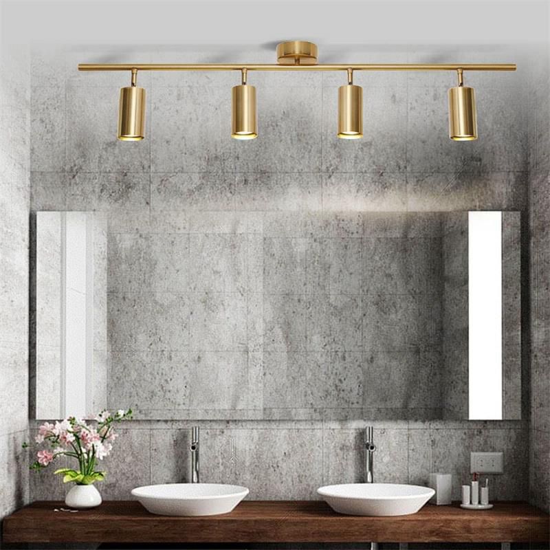 Multi Light Bathroom Vanity Lighting Metal Bath Sconce in Gold Finish