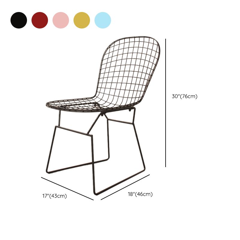 Metal Stacking Outdoors Modern Dining Chairs Patio Dining Chair