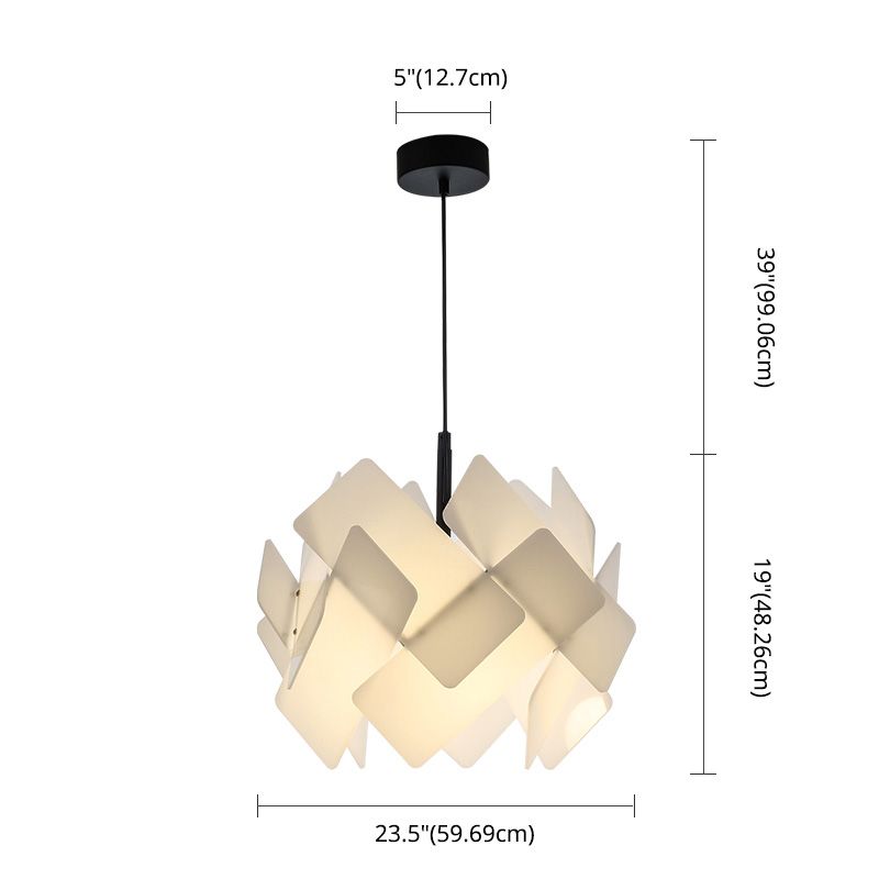 Nordic Style Ceiling Pendant Light Stacking Hanging Light Fixture with Acrylic Shade
