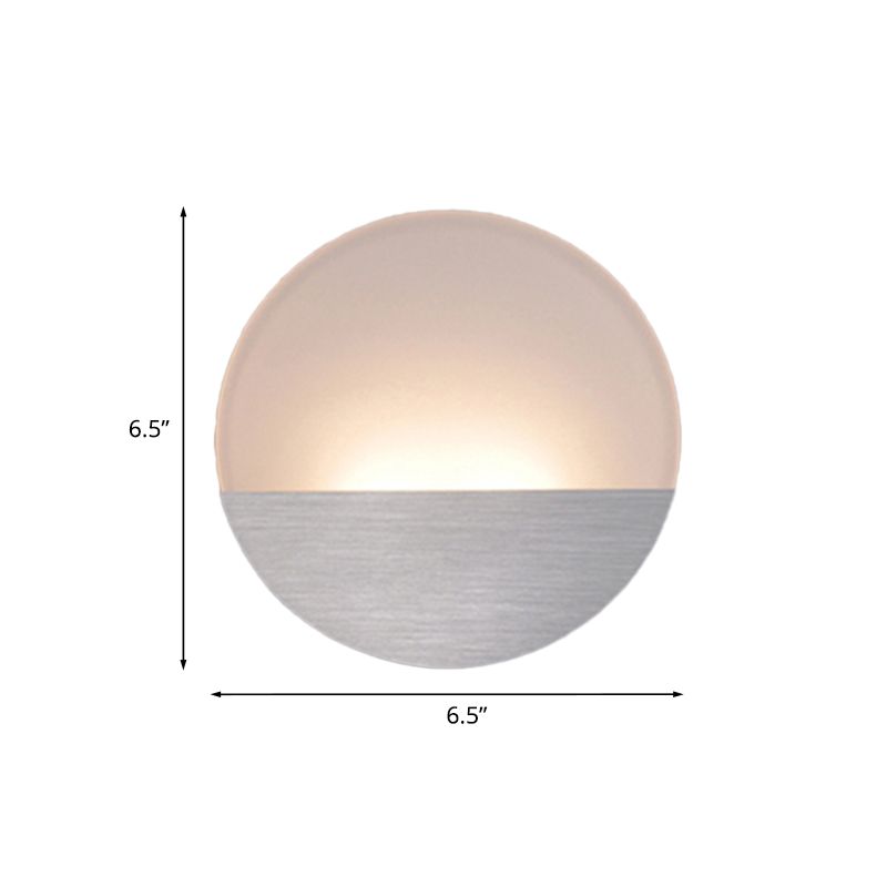 Luce bianca rotonda/a led sconce semplice semplice idee di illuminazione a parete acrilica a luce in caldo/bianco