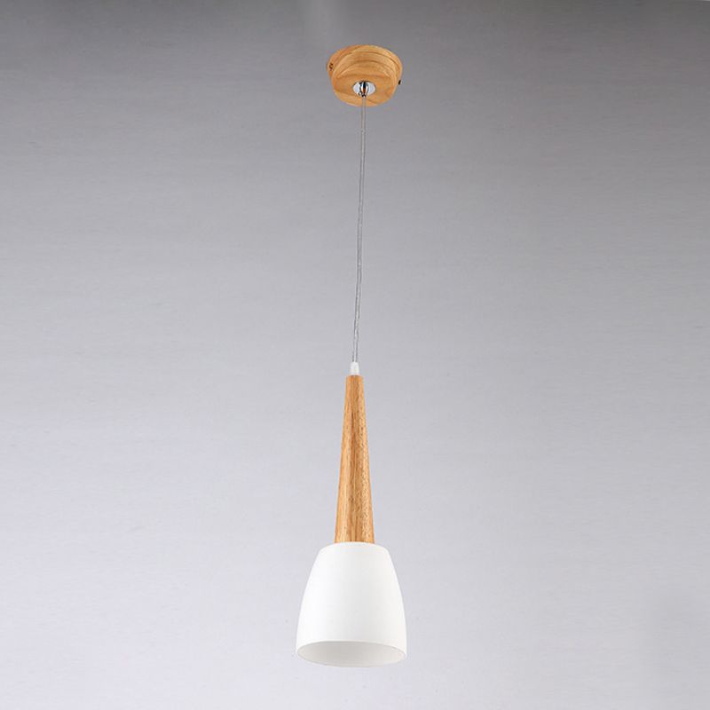 Verre Unique Forme suspendue Lumières Modern Style en bois suspendu le montage