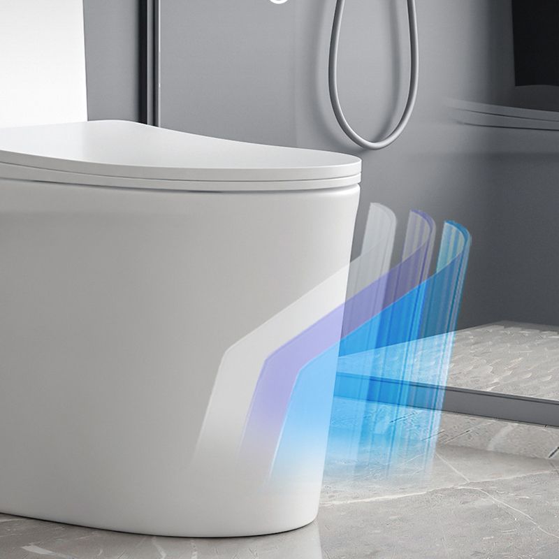 Contemporary Siphon Jet Toilet Bowl White Ceramic All-In-One Toilet