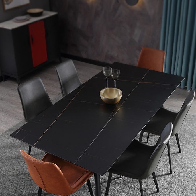 Designer Style Sintered Stone Dining Set Rectangle 1/2/5/7 Pieces Dining Area Table Set