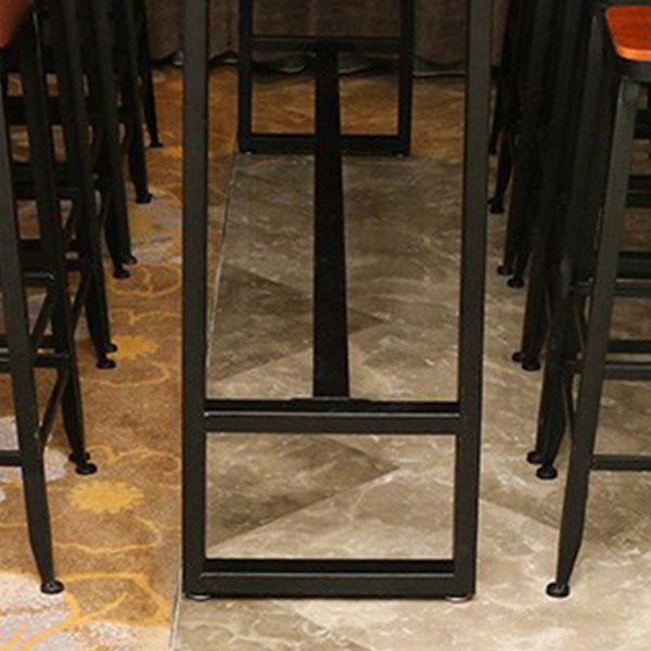 1/6/11 Pieces Pine Wood Top Bar Set with Metal Frame Industrial Rectangle Pub Set