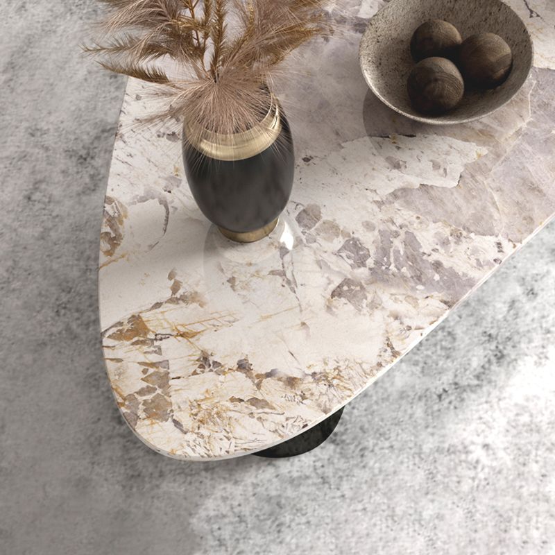 2 Legs Coffee Cocktail Table Contemporary Slate Top Coffee Table