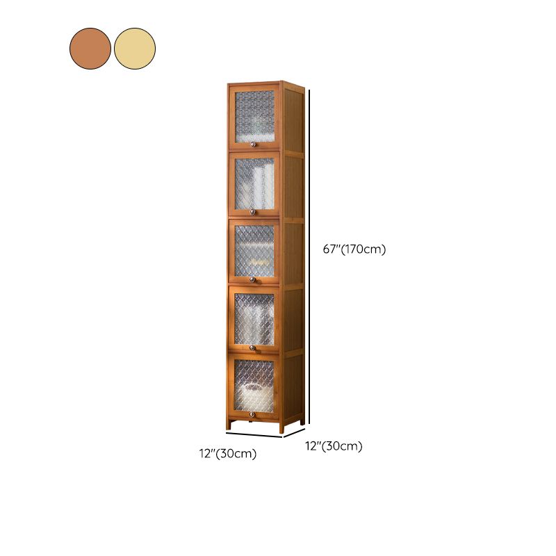 Wood Standard Cabinet Glass Door Contemporary Accent Cabinet with Doors
