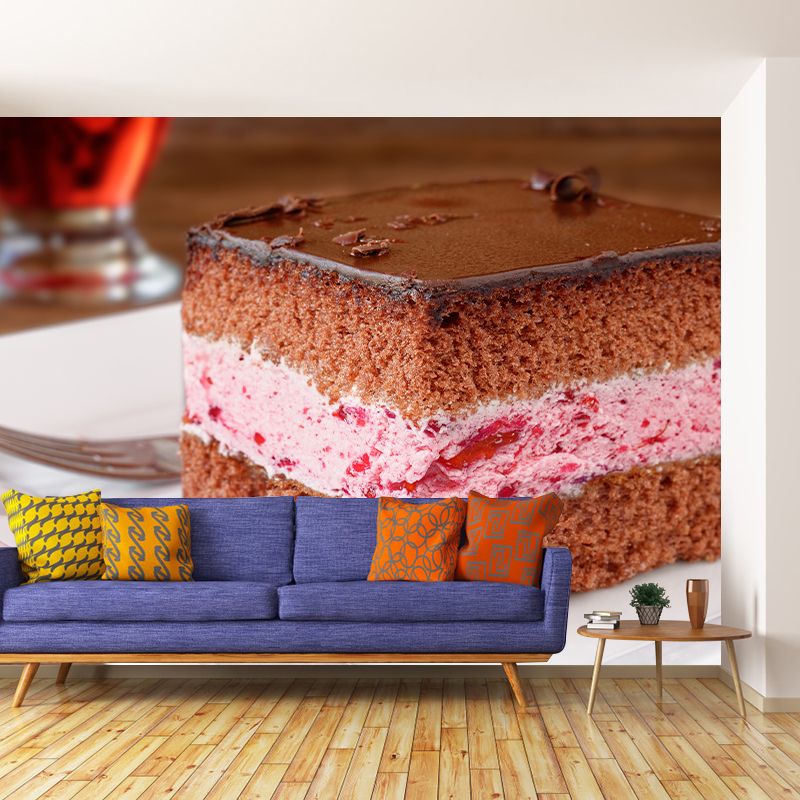 Fruit Cake Mural Wallpaper for Cake Shop Waterproof Wall Decor, Made to Measure