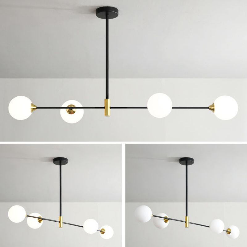 Modern Style Global Shape Island Lights Glass 3/4 Lights Pendant Light