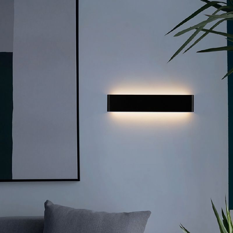 Luz de pared LED recta de la pared moderna de 2 luces con aluminio para dormitorio
