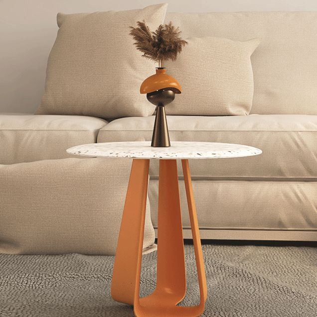Single 1 Coffee Table 19.68" Tall Modern Round Coffee Cocktail Table