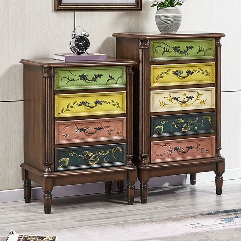 Traditional Style Vertical Lingerie Chest Wood Storage Bachelor Chest for Bedroom