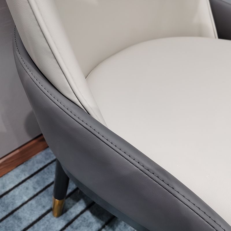 Glam Kitchen Dining Chairs Upholstered Side Chairs with Wood Leg