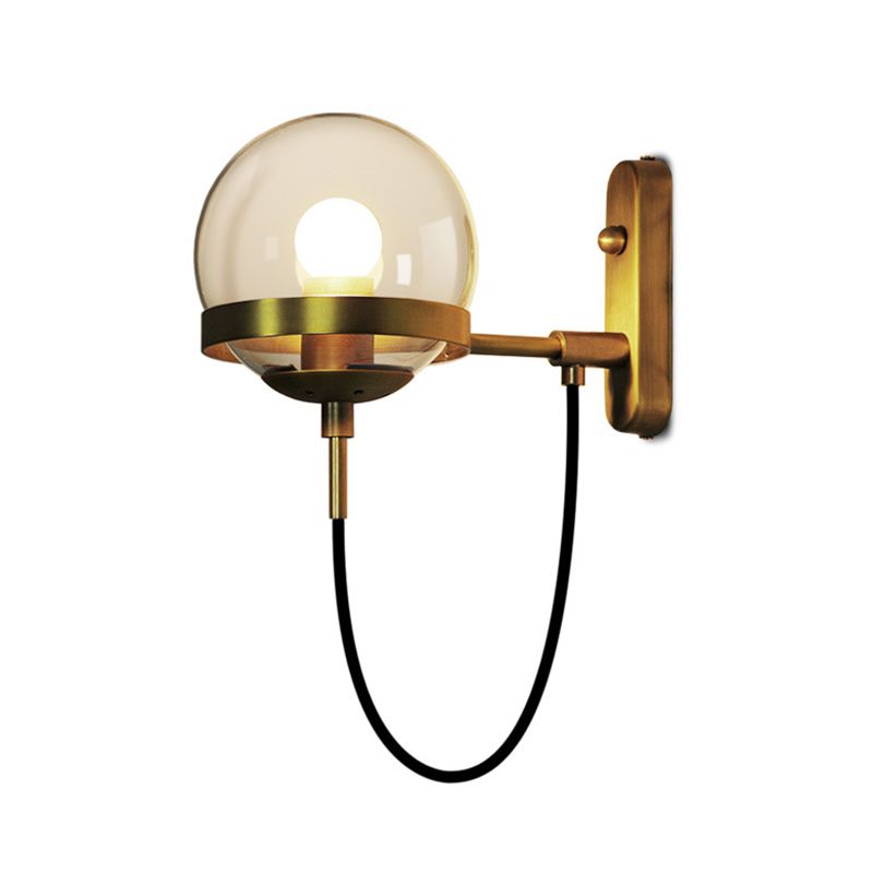 Postmodern sferisch 1 kop glazen materiaal koperen kleur wandlamp