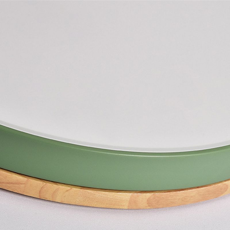Plafonnier encastré à 1 lumière à abat-jour rond, de style simple et moderne