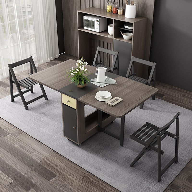 Rectangle Mid-Century Modern Dining Table Wood Base Table for Home Kitchen Dinner