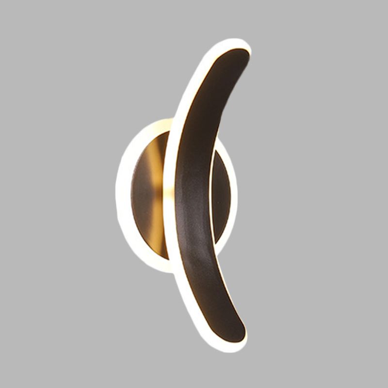 Black Bend Rectangle Murale d'éclairage LED Minimaliste à LED Mur Mur