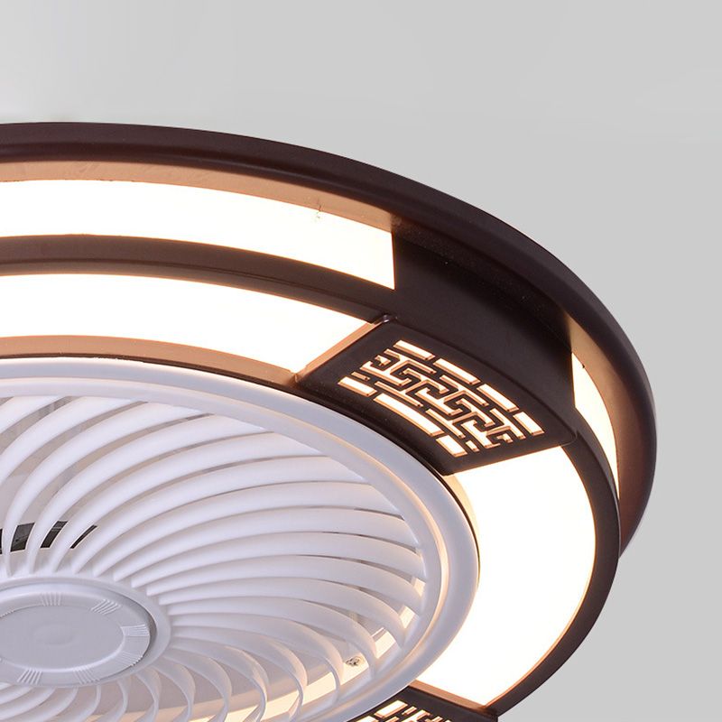 Trommelförmige LED -Deckenlüftungslampe Moderne Metallic LED Semi Flush Leuchte