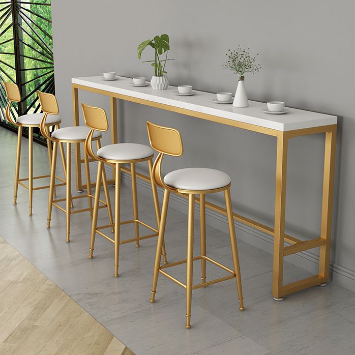 Trestle Base Bar Table Traditional Luxury Rectangle Solid Wood Bar Table