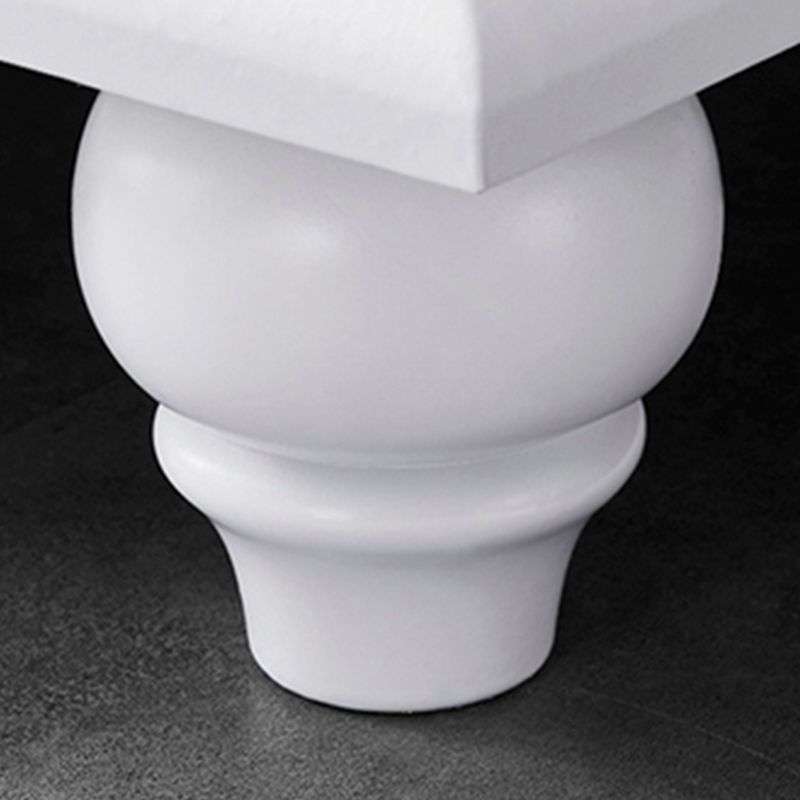 Contemporary Engineered Wood Storage Chest Home Chest in White with Drawers