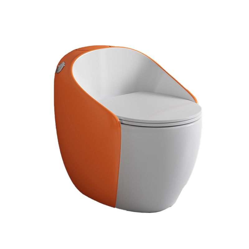 Contemporary Ceramic Siphon Jet Toilet Bowl One Piece Skirted Urine Toilet with Seat