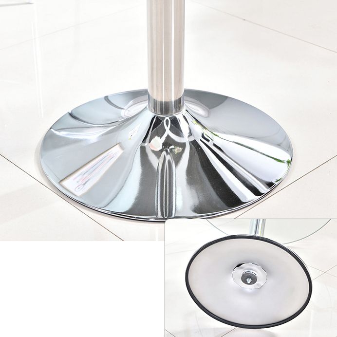 Modern Style Glass Kitchen Dining Table Round Table with Tulip Base for Home Use