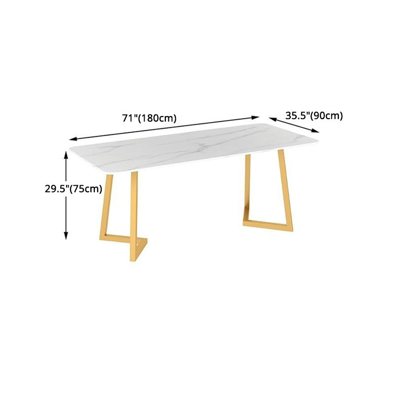 1/2/5/7 Pcs Metal Glam Style Dining Room Set with Rectangle Table Dinette Set