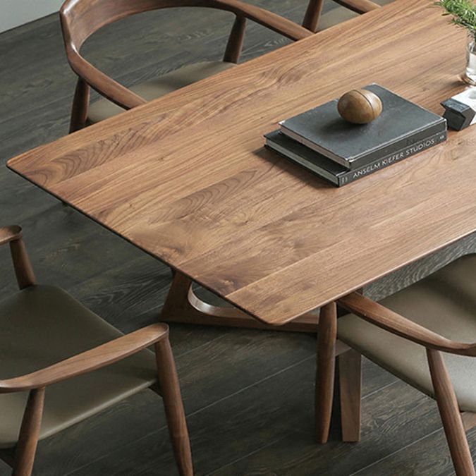 Modern 1/2/4/5 Pieces Dining Set Solid Wood Double Pedestal Dinette Set