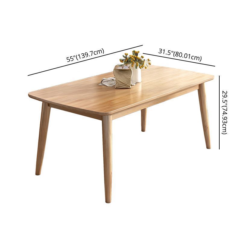 Contemporary Style Dining Table with Solid Wood Dining Table and Chairs for Home Use