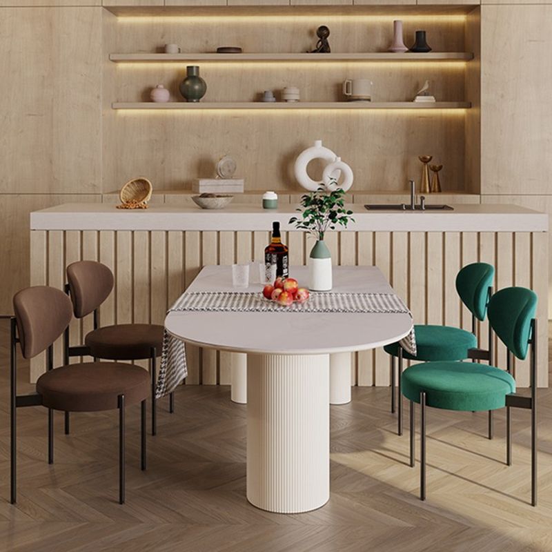 Metaal eigentijdse gratis vorm binnen tafel gesinterde stenen boventafel voor eetkamer