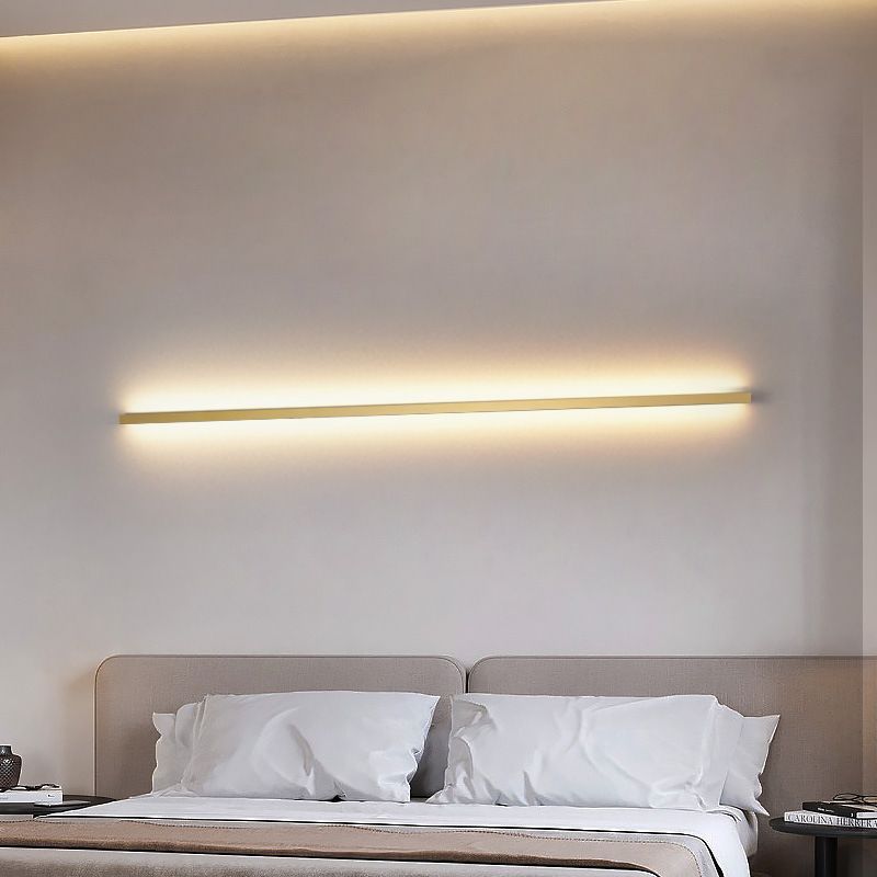 Linear Shape Metal Wall Lighting Modern 1 Light Wall Mounted Light Fixture