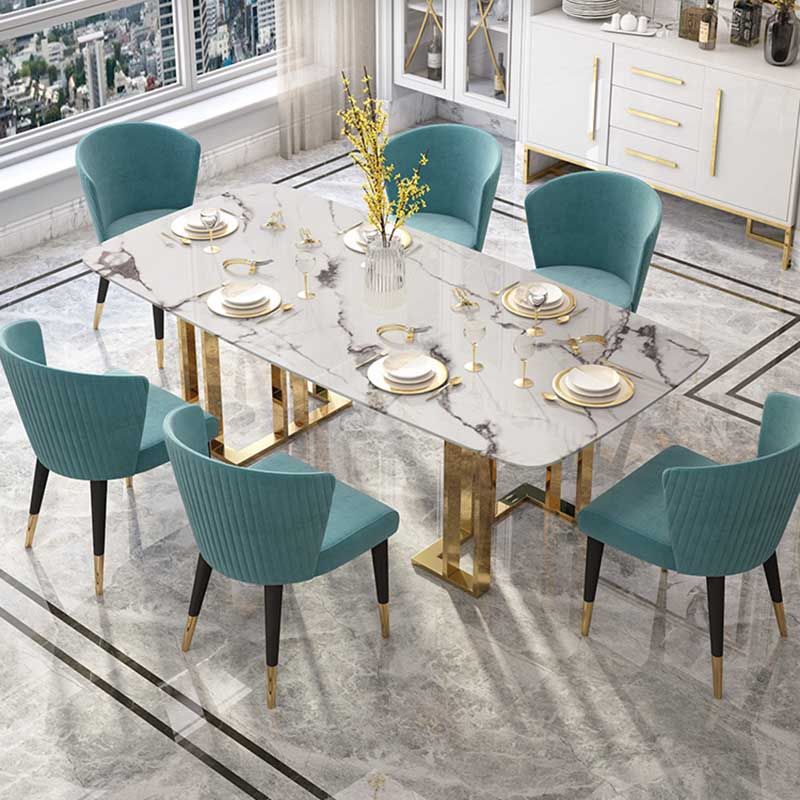 Contemporary Kitchen Fabric Dining Chair Wingback Side Chair for Home Use
