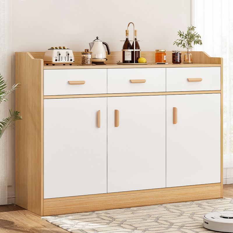 39.4" Tall Wood 3 - Door Accent Cabinet Mid-Century Modern Storage Cabinet