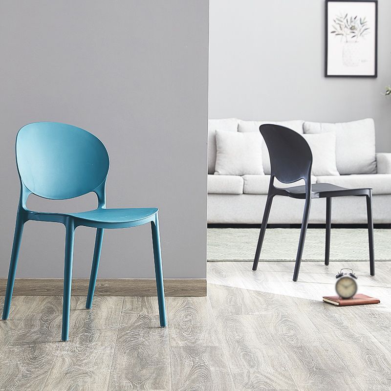 Plastic Indoor Chair 32''H Open Back Dining Side Chair for Restaurant Bedroom