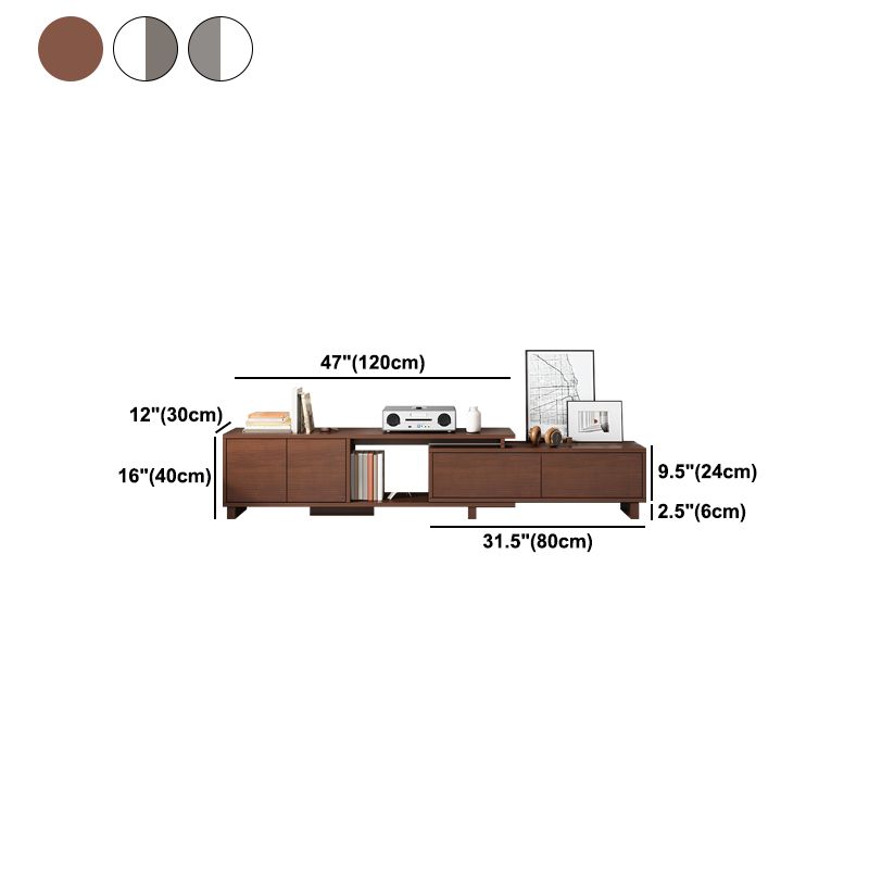 Scandinavian TV Console with Cabinet Engineered Wood TV Stand Console