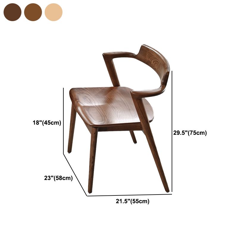 Solid Wood Dining Arm Chair Traditional Dining Accent Chair for Home