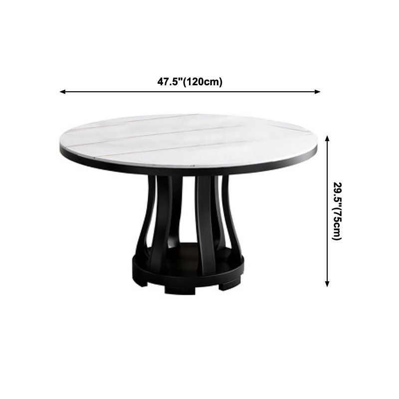 Eigentijdse ronde vorm tafel gesinterde steen witte standaard eettafel voor keuken