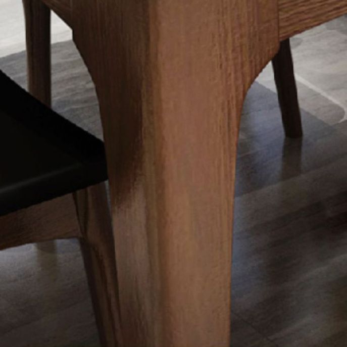 Rectangle Sintered Stone Dining Table Solid Wood Frame Dining Table