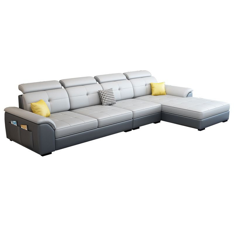 Nordic Style Sofa Bed Latex/sponge Seat Filling Imitation Leather Sofa