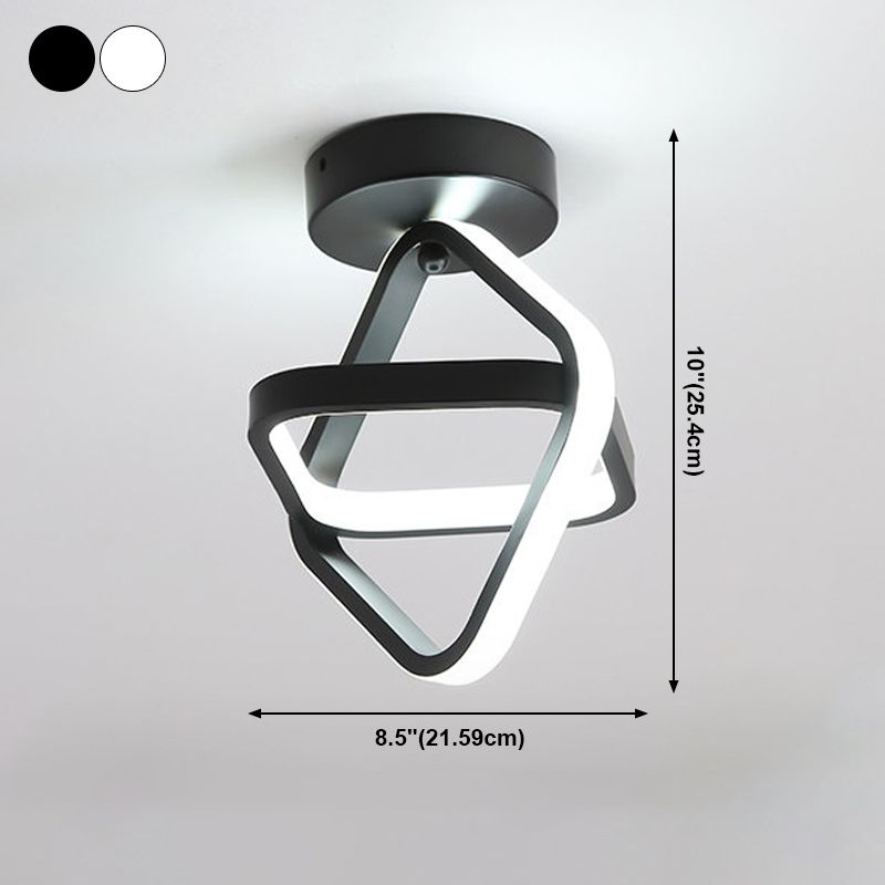 Metal Geometric Ceiling Lamp Fixture Simplicity Style LED Ceiling Mounted Light