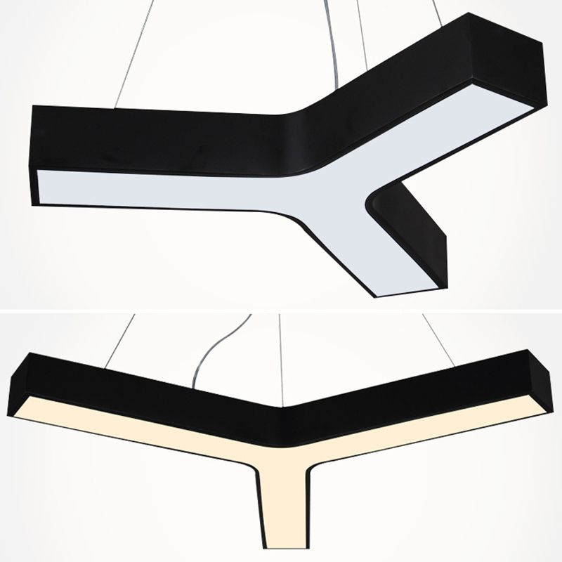 Y-Shaped Down Lighting Pendant Simplicity Style LED Metal Pendant Lighting Fixture