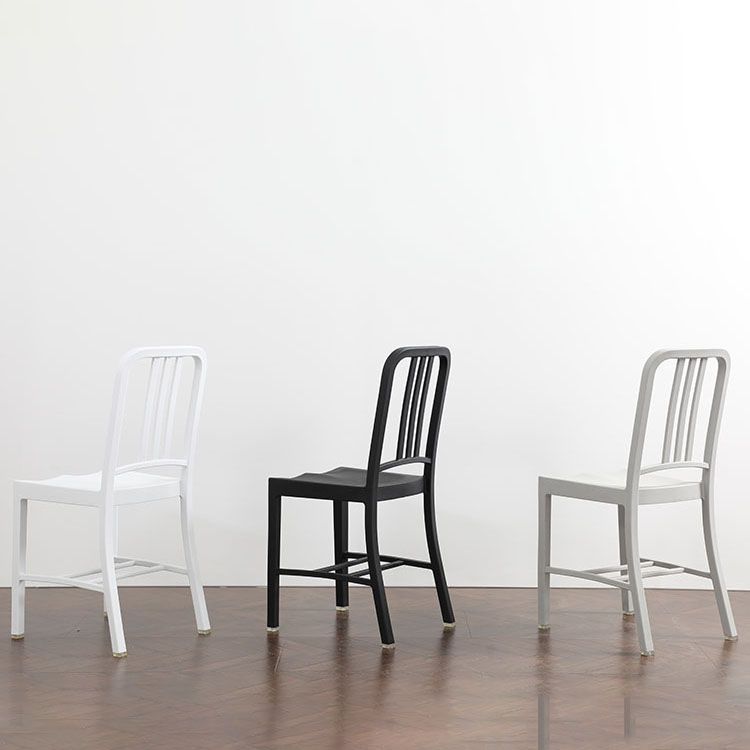 Silla de comedor plástica casera moderna del final mate de la silla lateral del listón trasero