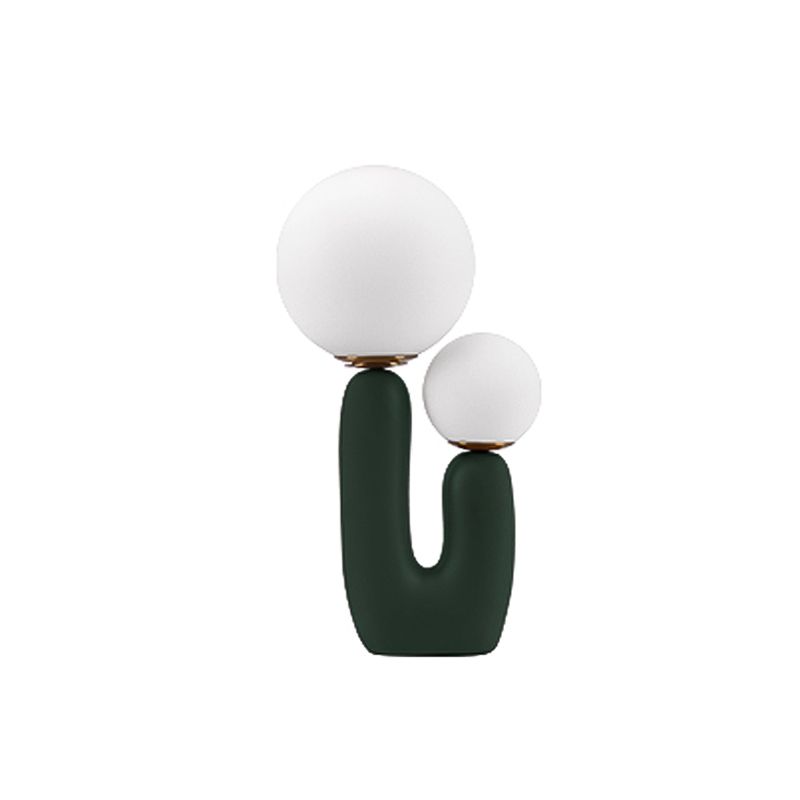Sfera lampada da tavolo notturna in vetro contemporaneo 2 comodini leggeri per camera da letto