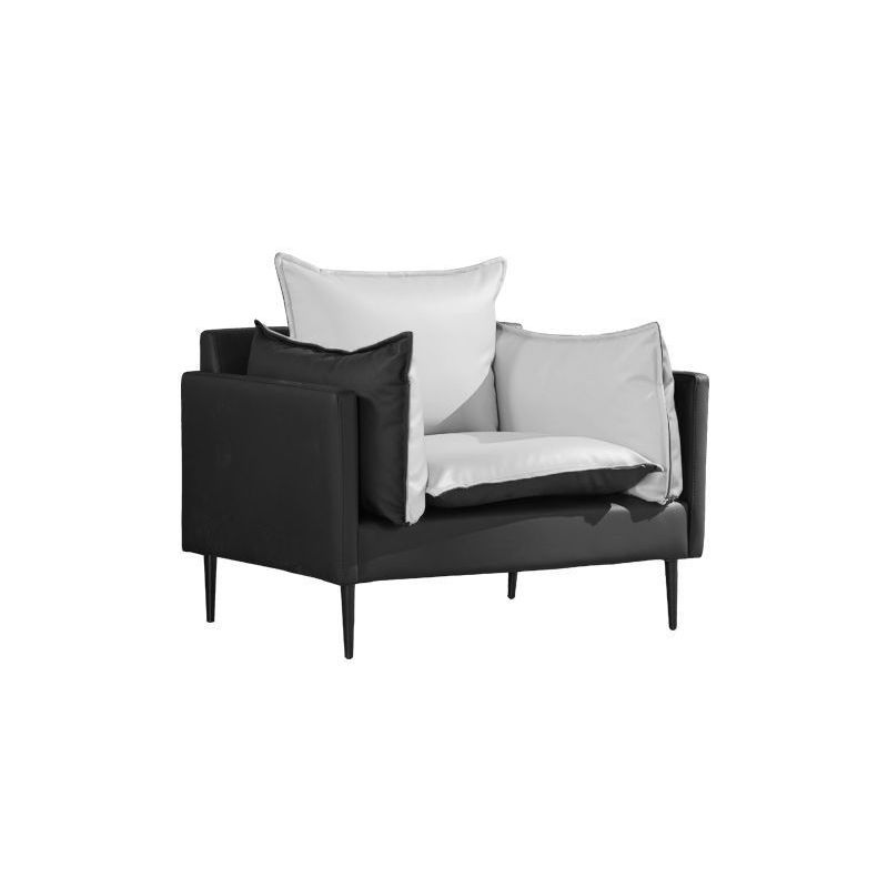 Moderner Stil quadratischer Armlehre Schwamm Kissen Kissen tragen resistente Napa -Ledersofa