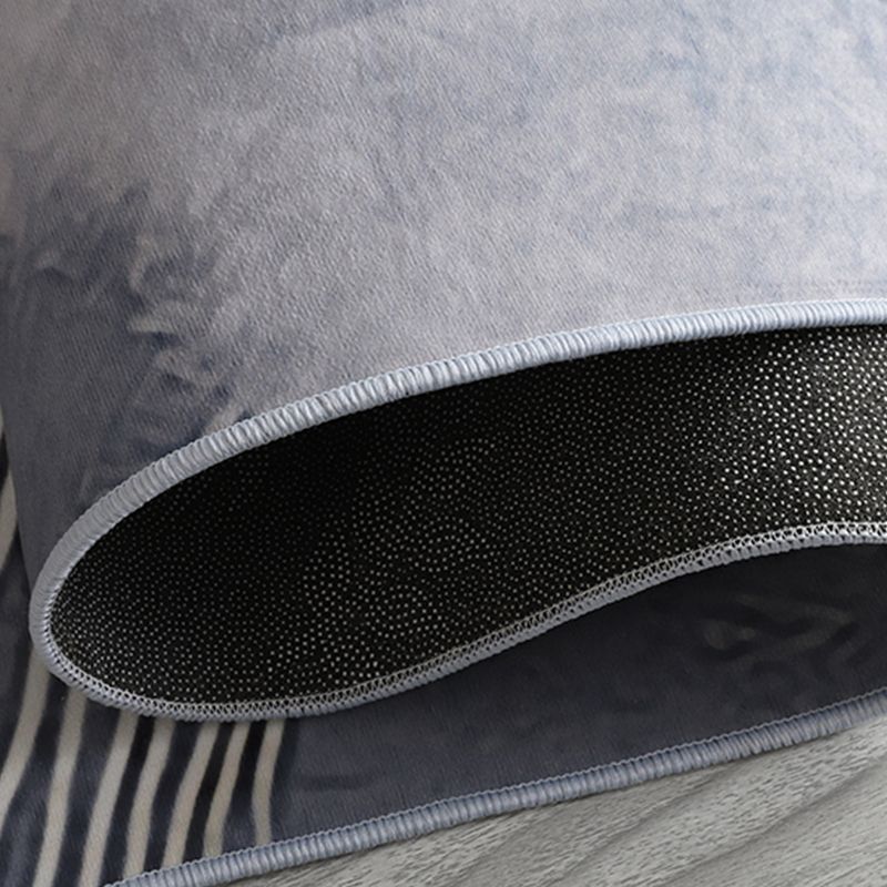 Grijs modern tapijt abstract print polyester gebied tapijt anti-slip gemakkelijke tapijten voor salon