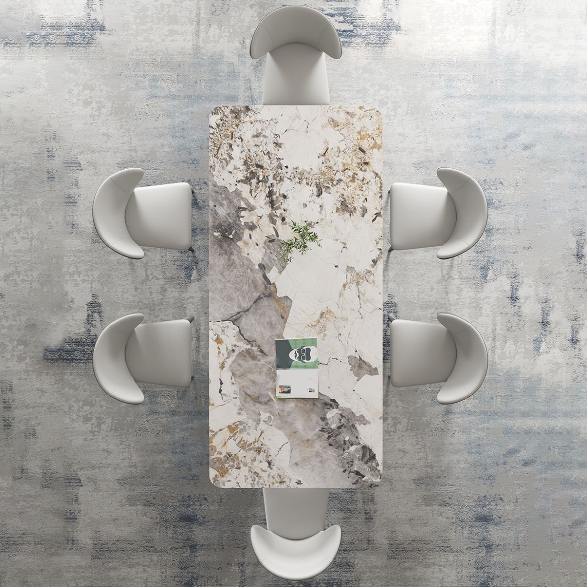 Contemporary Sintered Stone Table Set 1/3/4/5/7 Pieces Dining Set for Dining Areas