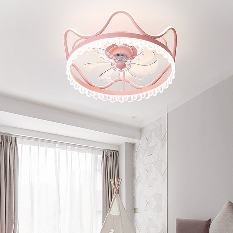 Modern Style Ceiling Fan Lamp Metal 2 Light Ceiling Fan Lighting for Children's Room