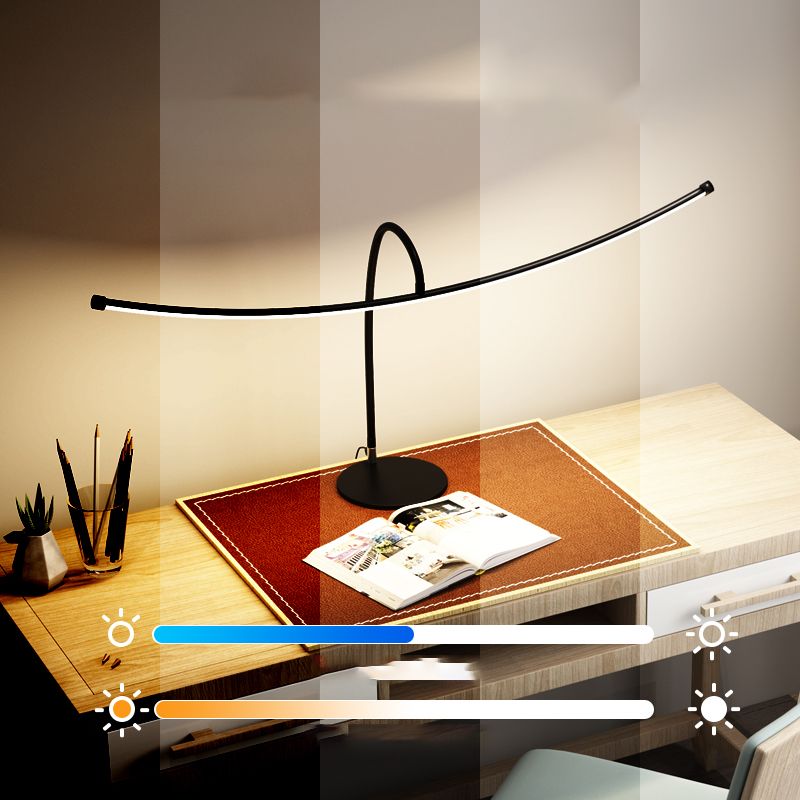 1 Light Linear Table Lighting Modern Style Metal Table Lighting for Bedroom