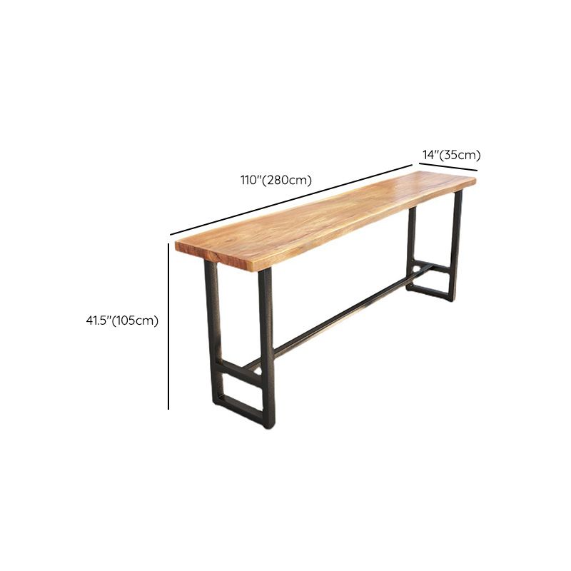 Modern Metal Base Bar Table Rectangle Bar Table with Black Base