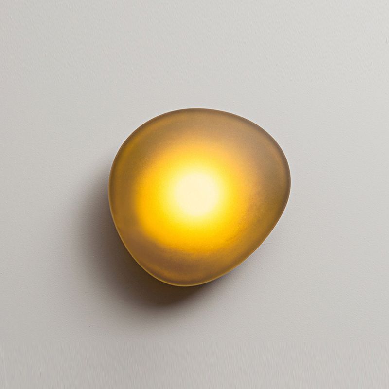 Nordic Glass Pebble Wall Sconce Living Room Background LED Wall Light Fixture